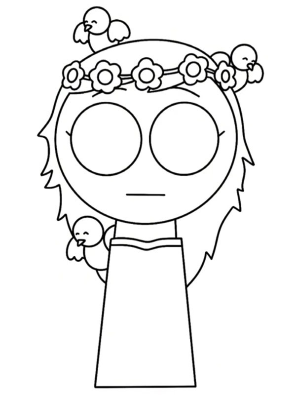 Rose (Incredibox Sprunki) Desenho para Colorir Rose (Incredibox Sprunki) Desenho para Colorir