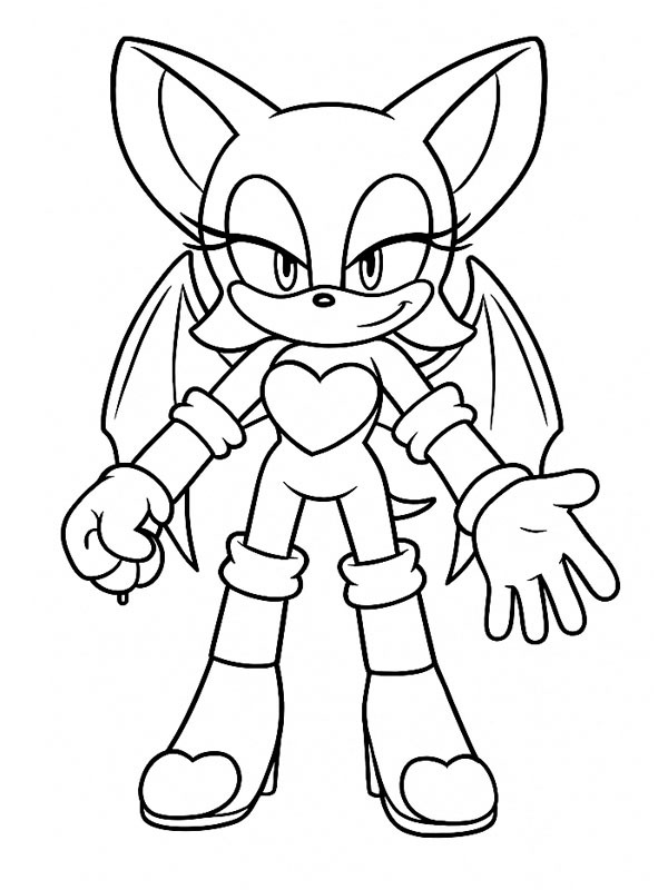 Rouge the Bat Desenho para Colorir Rouge the Bat Desenho para Colorir