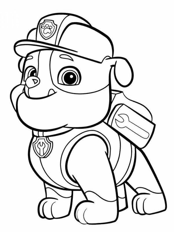 Rubble da Patrulha Canina Desenho para Colorir Rubble da Patrulha Canina Desenho para Colorir