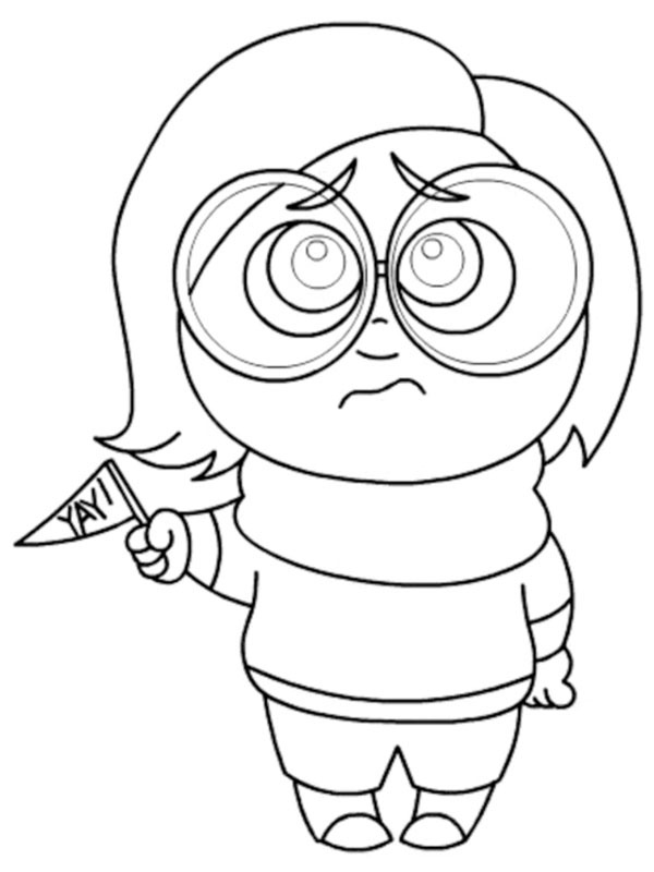 Tristeza (Divertida Mente) Desenho para Colorir Tristeza (Divertida Mente) Desenho para Colorir