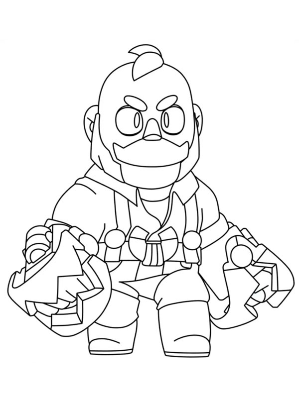 Sam do Brawl Stars Desenho para Colorir Sam do Brawl Stars Desenho para Colorir