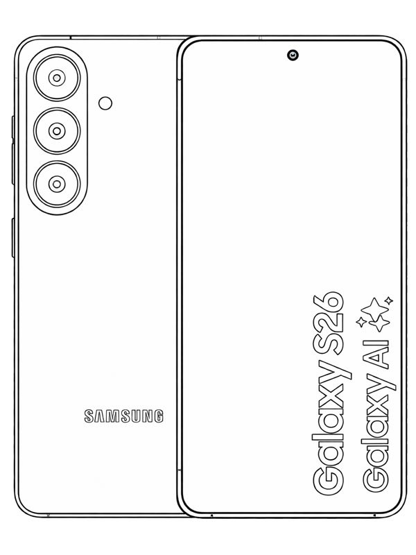 Samsung Galaxy S26 Desenho para Colorir