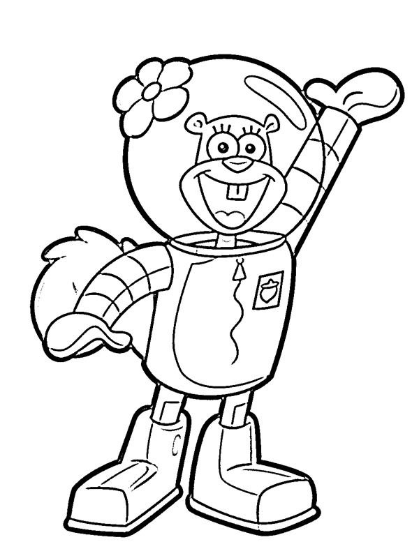 Sandy Bochechas Desenho para Colorir Sandy Bochechas Desenho para Colorir