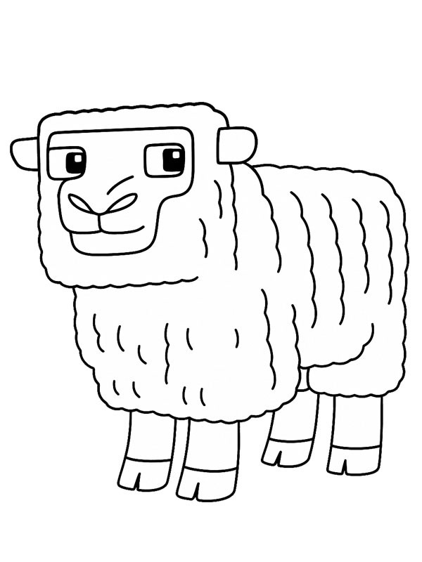 Ovelha do filme do Minecraft Desenho para Colorir Ovelha do filme do Minecraft Desenho para Colorir