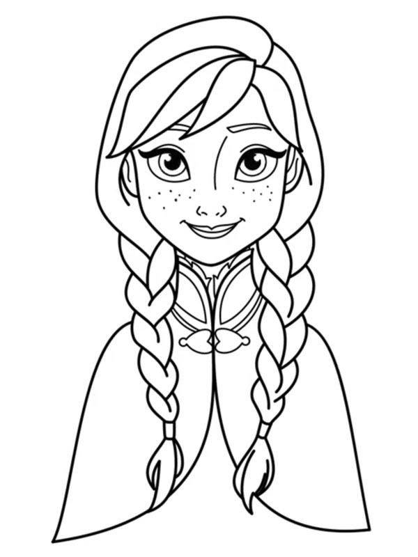 Anna fofinha Desenho para Colorir Anna fofinha Desenho para Colorir