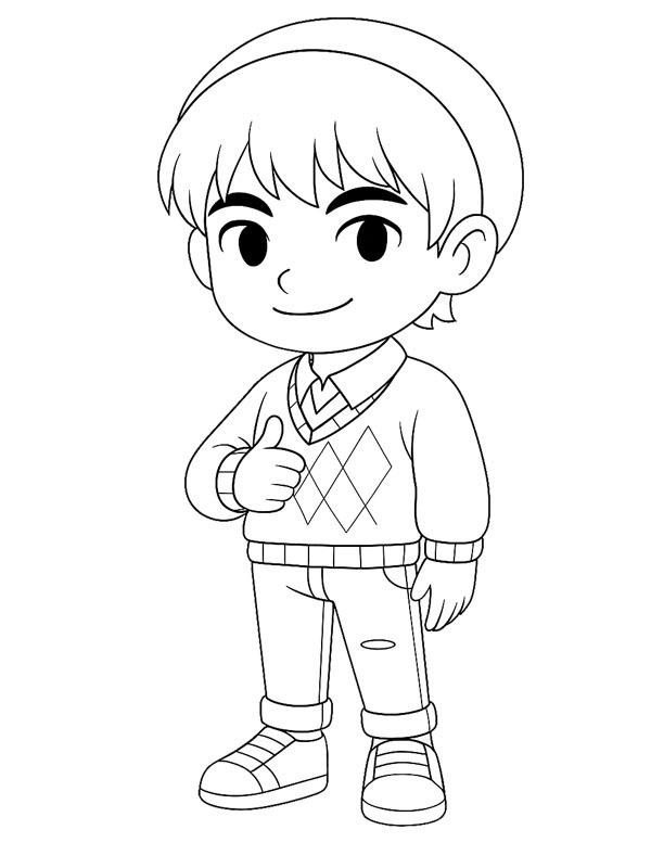 Bebê Saja fofo (Saja boys) Desenho para Colorir Bebê Saja fofo (Saja boys) Desenho para Colorir