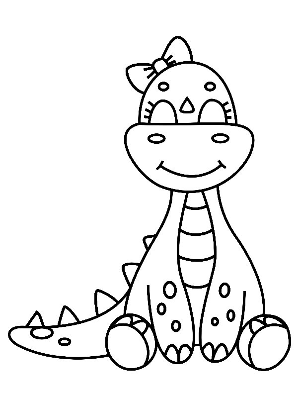 Dinossauro fofo Desenho para Colorir Dinossauro fofo Desenho para Colorir