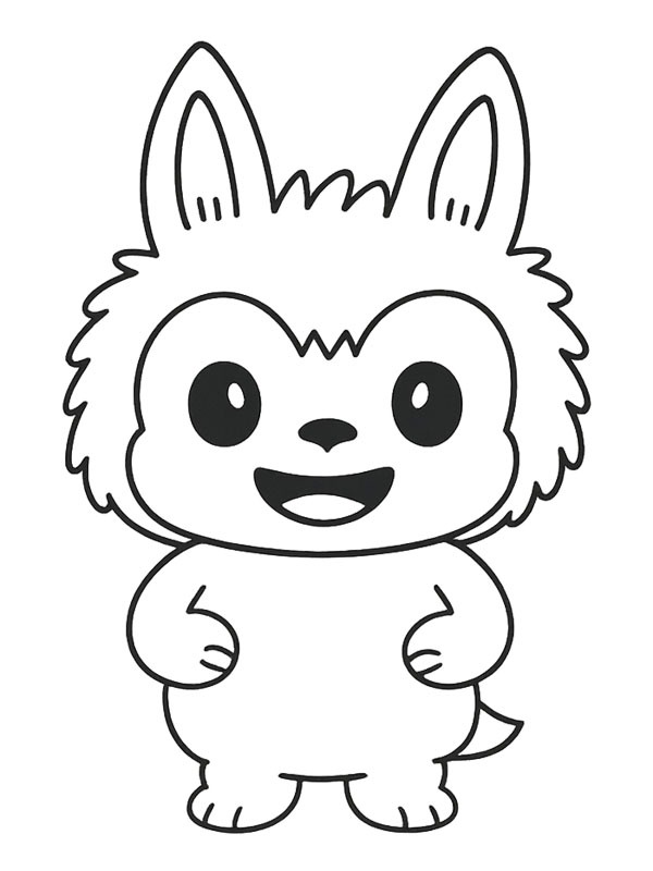 Labubu fofinho Desenho para Colorir Labubu fofinho Desenho para Colorir