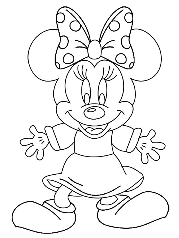 Minnie Mouse fofinha Desenho para Colorir Minnie Mouse fofinha Desenho para Colorir