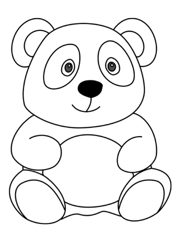 Panda fofo Desenho para Colorir Panda fofo Desenho para Colorir