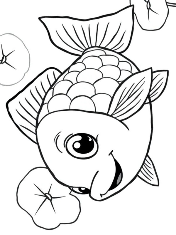 Peixe fofinho Desenho para Colorir Peixe fofinho Desenho para Colorir