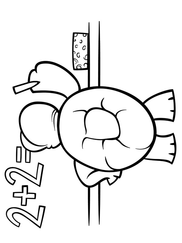 Tartaruga professora Desenho para Colorir Tartaruga professora Desenho para Colorir
