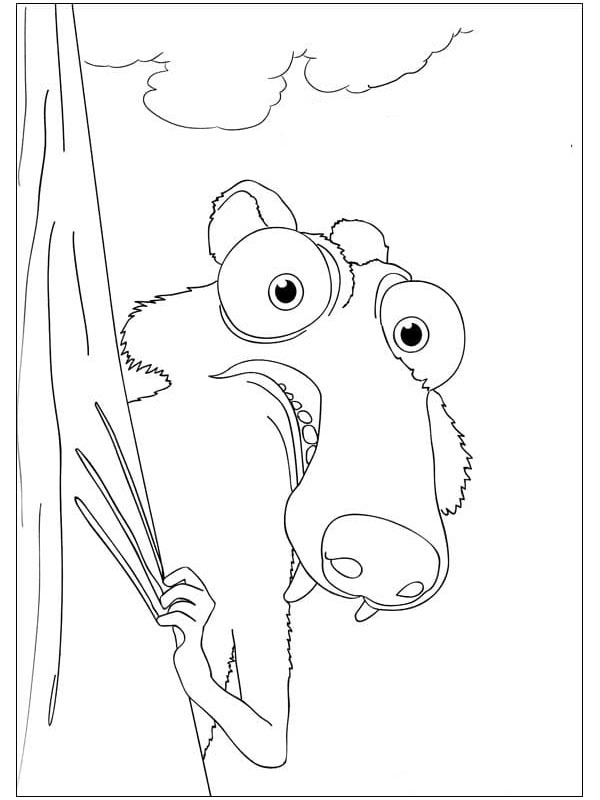 Scrat, o esquilo Desenho para Colorir Scrat, o esquilo Desenho para Colorir