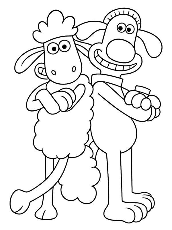 Shaun e Bitzer Desenho para Colorir Shaun e Bitzer Desenho para Colorir