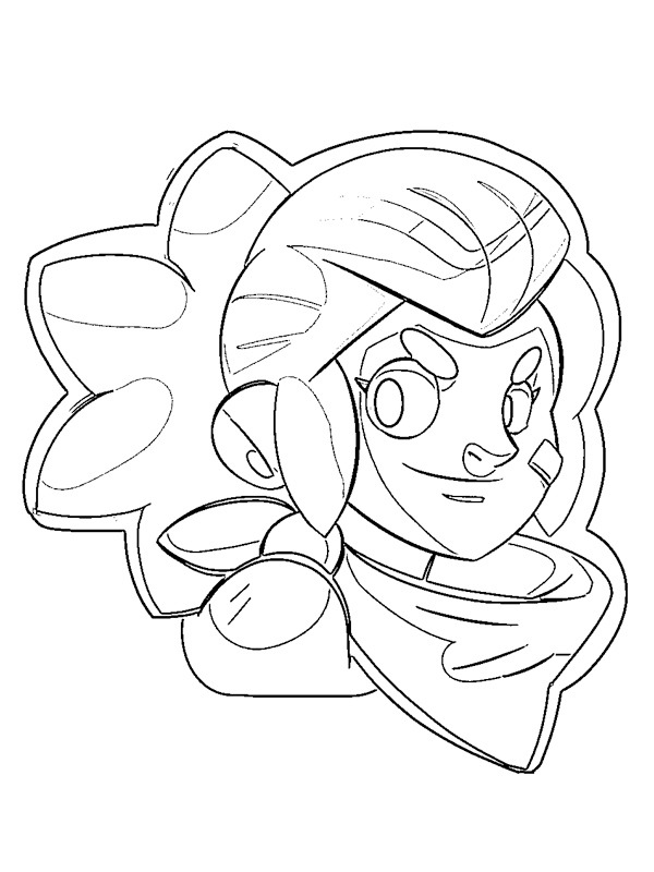 Shelly (Brawl Stars) Desenho para Colorir Shelly (Brawl Stars) Desenho para Colorir
