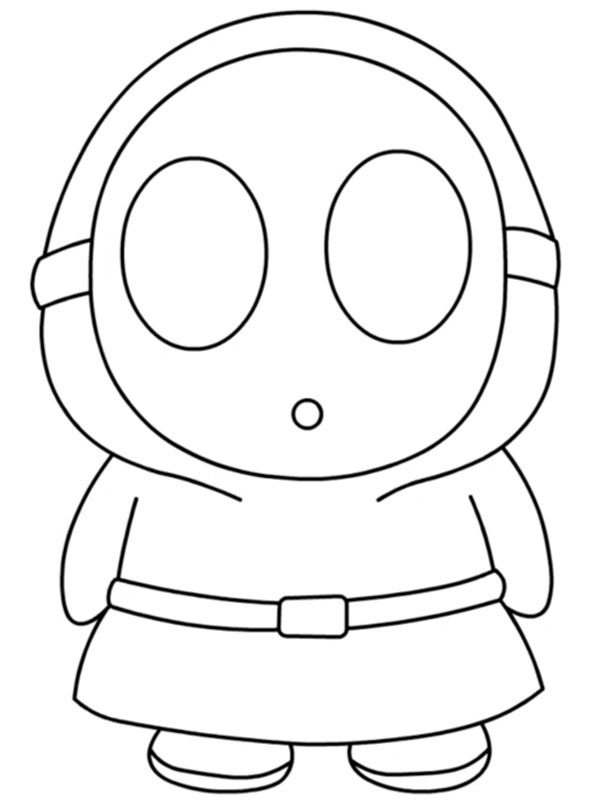 Shy Guy (do Super Mario) Desenho para Colorir Shy Guy (do Super Mario) Desenho para Colorir