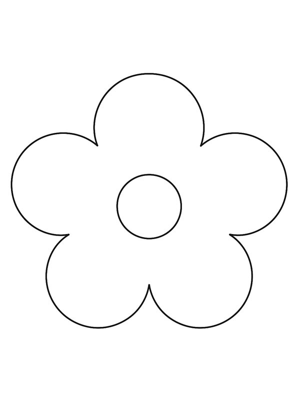 Flor simples Desenho para Colorir Flor simples Desenho para Colorir