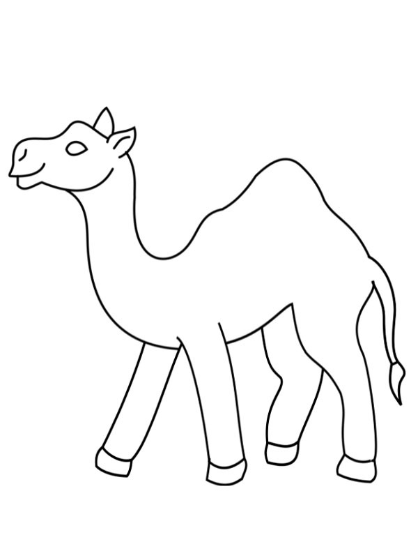 Camelo simples Desenho para Colorir Camelo simples Desenho para Colorir