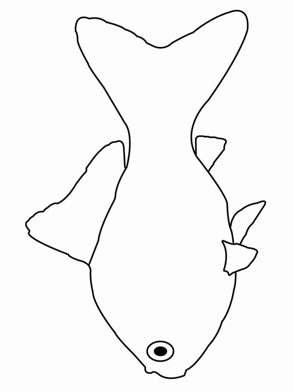 Peixe simples Desenho para Colorir Peixe simples Desenho para Colorir