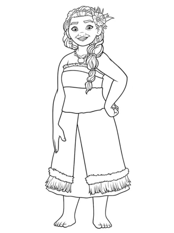 Sina (Moana) Desenho para Colorir Sina (Moana) Desenho para Colorir