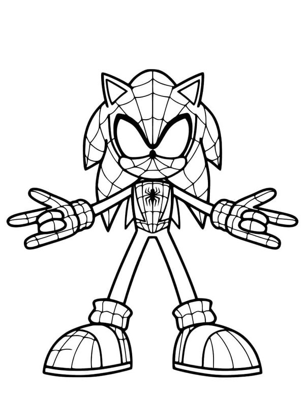 Sonic Spider-Man Desenho para Colorir Sonic Spider-Man Desenho para Colorir