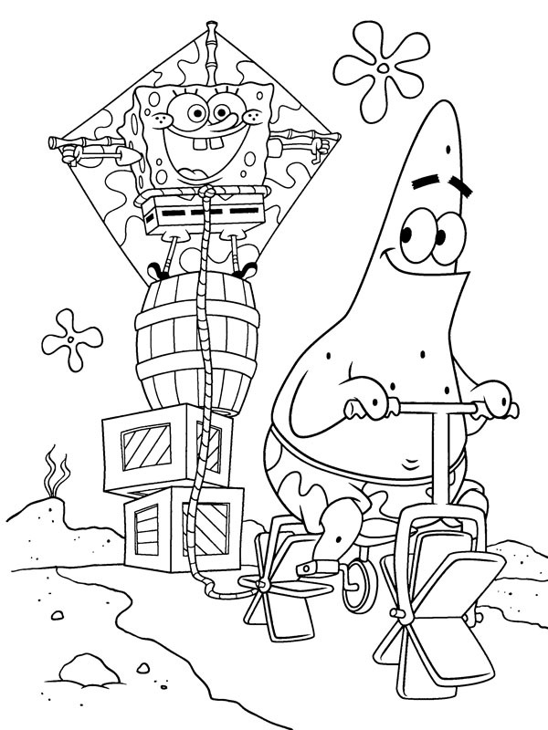 Bob Esponja e Patrick Estrela Desenho para Colorir Bob Esponja e Patrick Estrela Desenho para Colorir