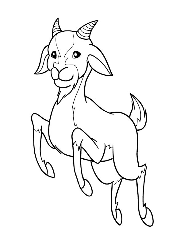Cabra pulando Desenho para Colorir Cabra pulando Desenho para Colorir