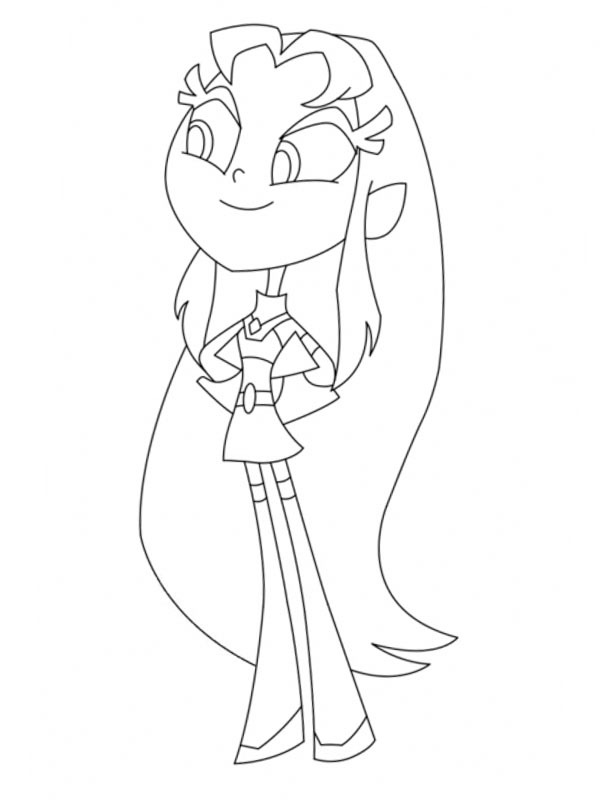 Estelar (Jovens Titãs em Ação!) Desenho para Colorir Estelar (Jovens Titãs em Ação!) Desenho para Colorir
