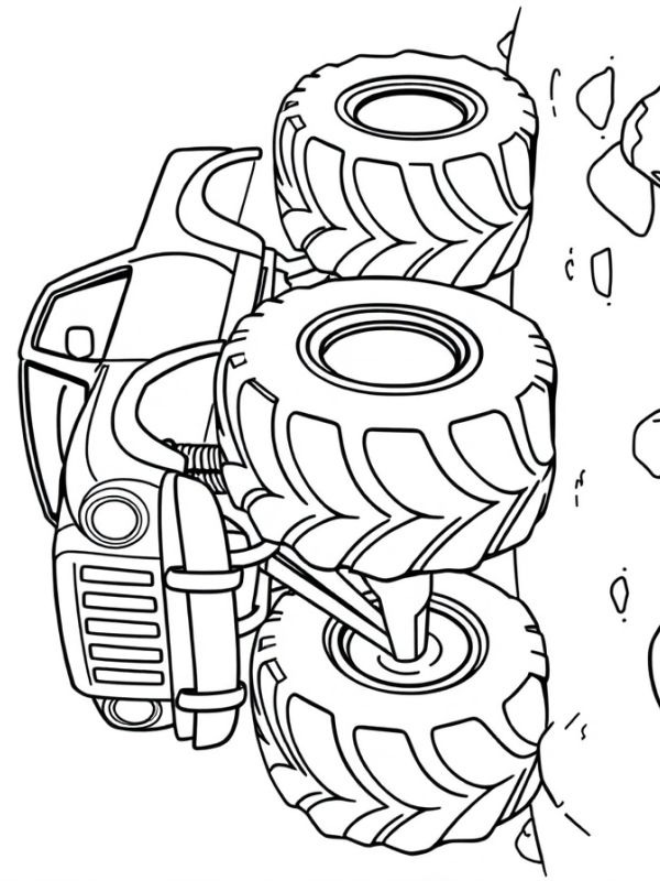 Caminhão monstro legal Desenho para Colorir Caminhão monstro legal Desenho para Colorir
