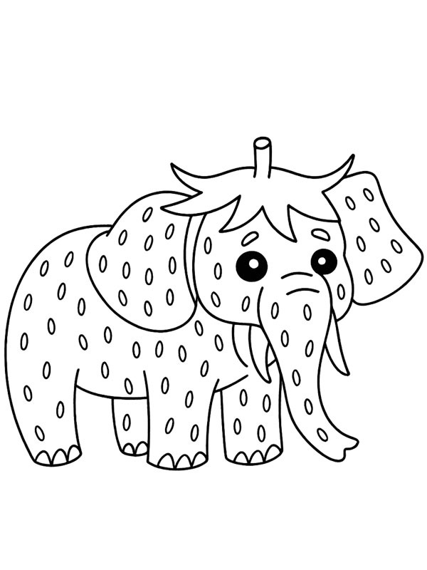 Strawberry Elephant Desenho para Colorir Strawberry Elephant Desenho para Colorir