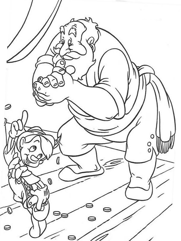 Stromboli e Pinóquio Desenho para Colorir Stromboli e Pinóquio Desenho para Colorir