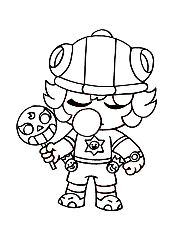Sandy Doce-Doce (Brawl Stars) Desenho para Colorir Sandy Doce-Doce (Brawl Stars) Desenho para Colorir