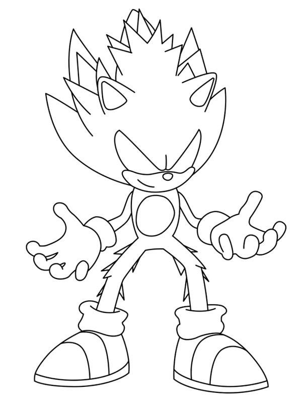 Super Sonic Desenho para Colorir Super Sonic Desenho para Colorir