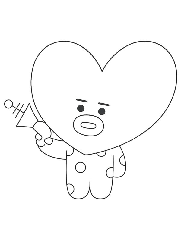 Tata (BT21) Desenho para Colorir Tata (BT21) Desenho para Colorir