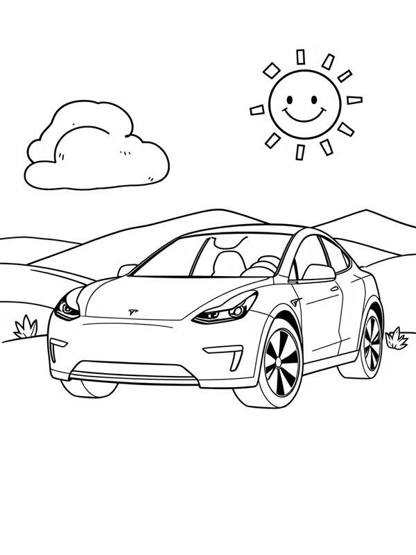 Tesla Modelo Q Desenho para Colorir Tesla Modelo Q Desenho para Colorir