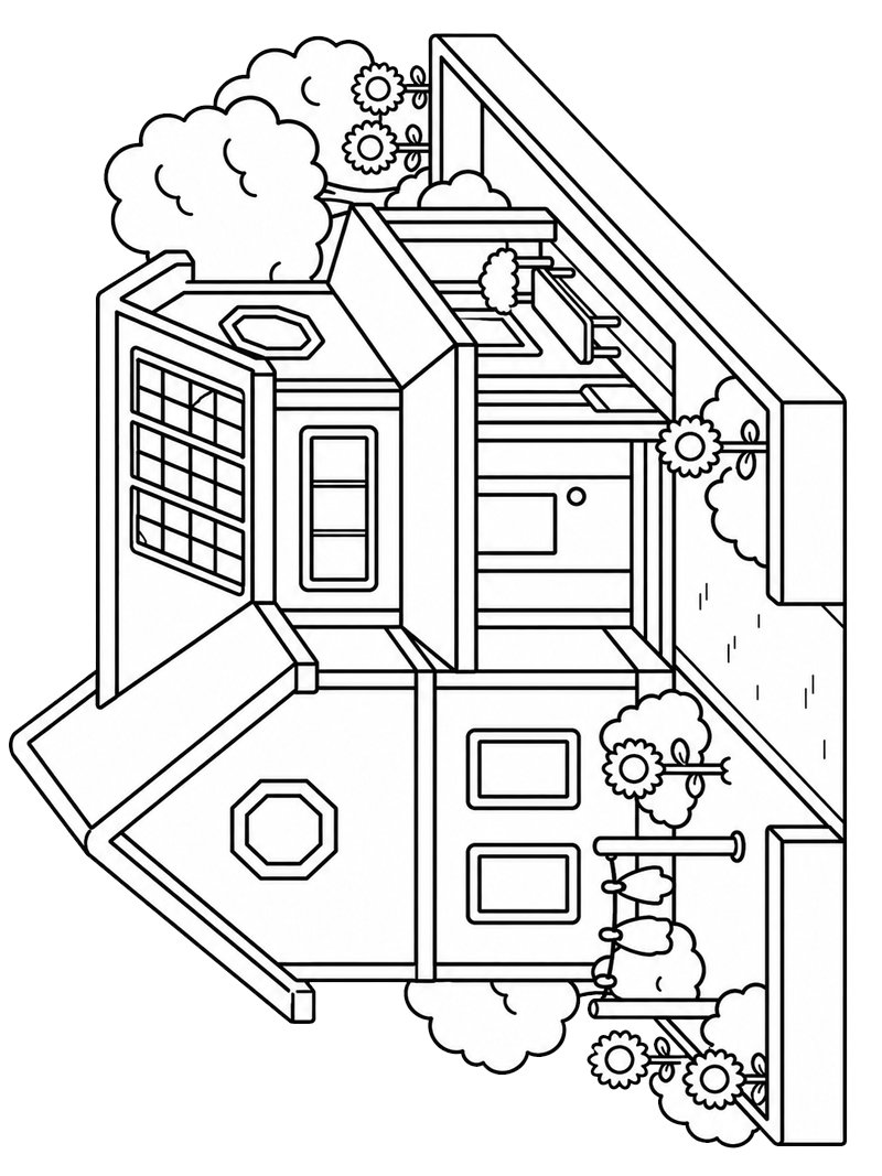 Casa Toca Boca Desenho para Colorir
