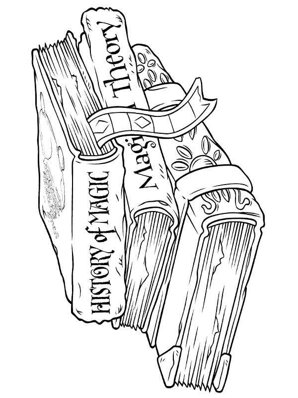 Livros de magia Desenho para Colorir Livros de magia Desenho para Colorir