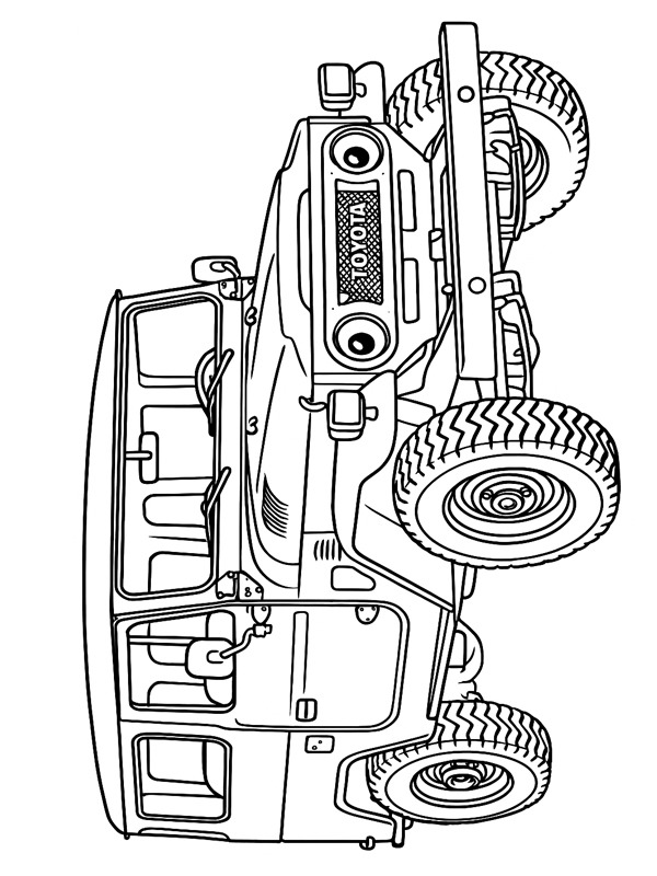 Toyota Land Cruiser FJ40 Desenho para Colorir Toyota Land Cruiser FJ40 Desenho para Colorir