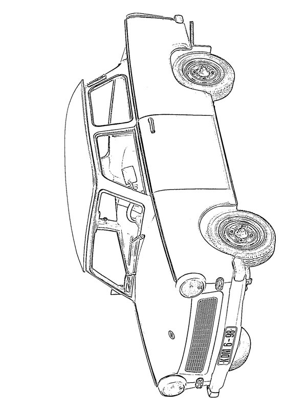 Trabant 601 Desenho para Colorir Trabant 601 Desenho para Colorir