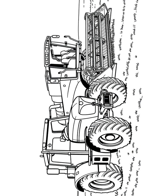 Trator e colheitadeira Desenho para Colorir Trator e colheitadeira Desenho para Colorir