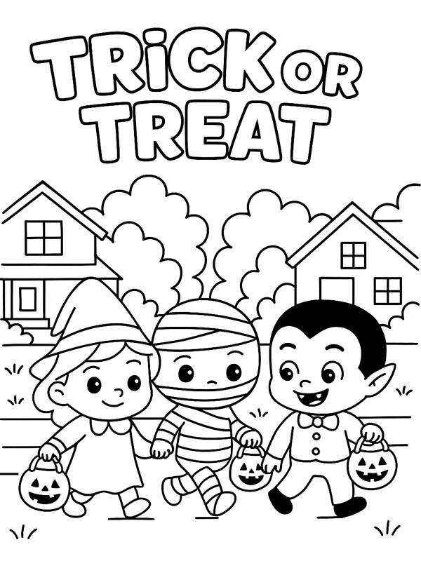 Travessuras ou gostosuras Desenho para Colorir Travessuras ou gostosuras Desenho para Colorir