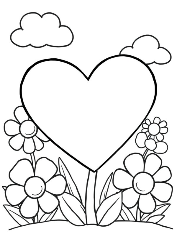 Flor do Dia dos Namorados Desenho para Colorir Flor do Dia dos Namorados Desenho para Colorir