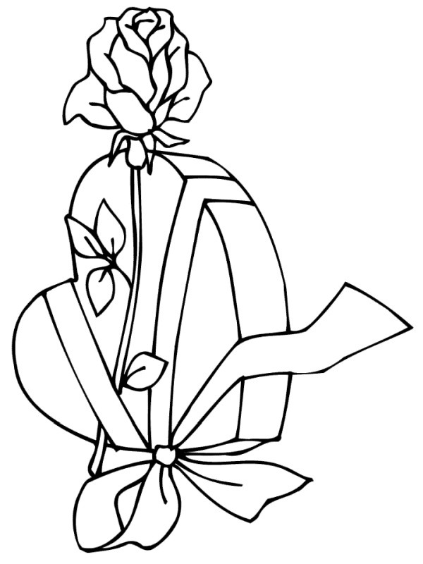 Presente de Dia dos Namorados Desenho para Colorir Presente de Dia dos Namorados Desenho para Colorir