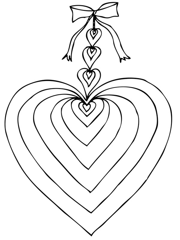 Coração de Dia dos Namorados Desenho para Colorir Coração de Dia dos Namorados Desenho para Colorir