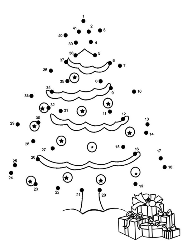 Ligue os pontos – Árvore de Natal Desenho para Colorir Ligue os pontos – Árvore de Natal Desenho para Colorir