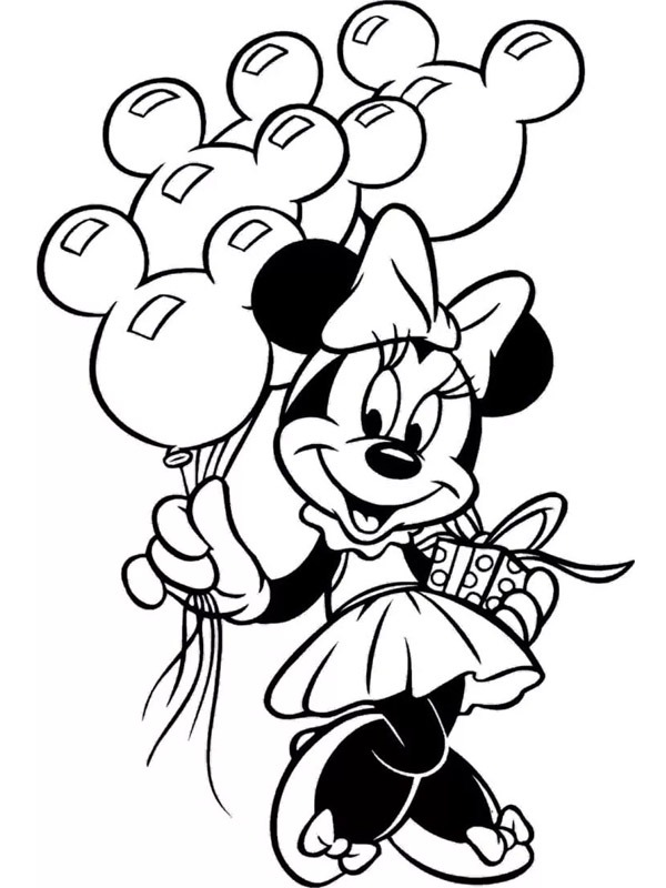 Aniversário da Minnie Mouse Desenho para Colorir Aniversário da Minnie Mouse Desenho para Colorir