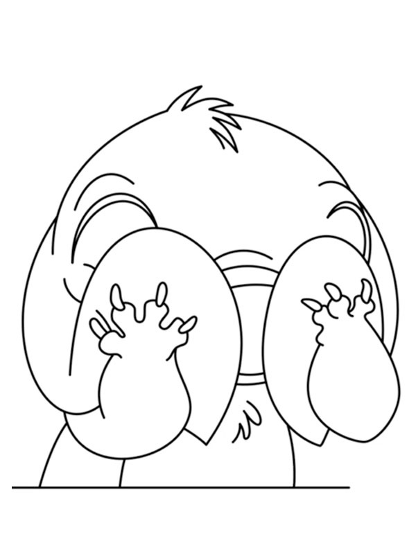 Stitch tímido Desenho para Colorir Stitch tímido Desenho para Colorir