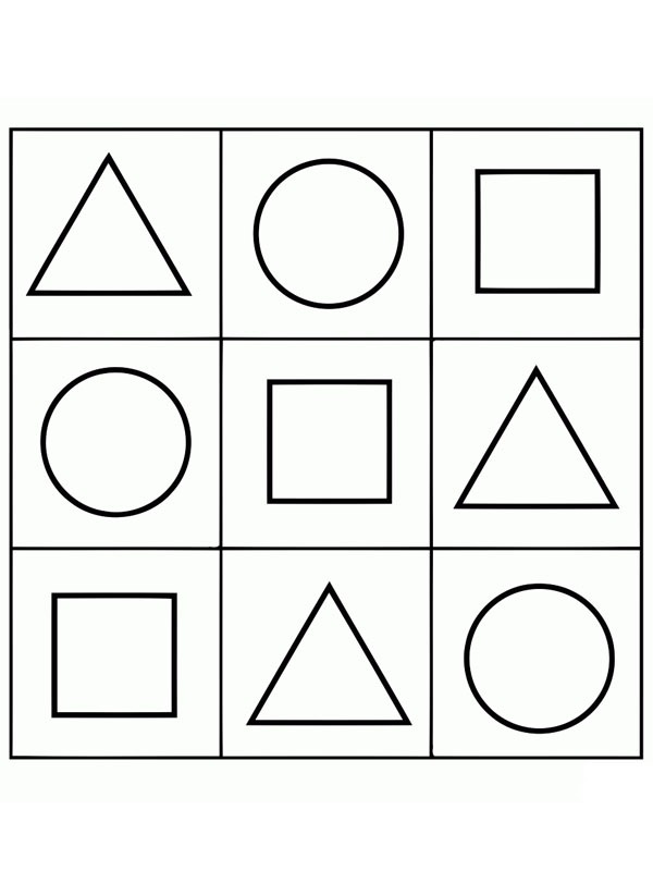 Formas diferentes Desenho para Colorir Formas diferentes Desenho para Colorir