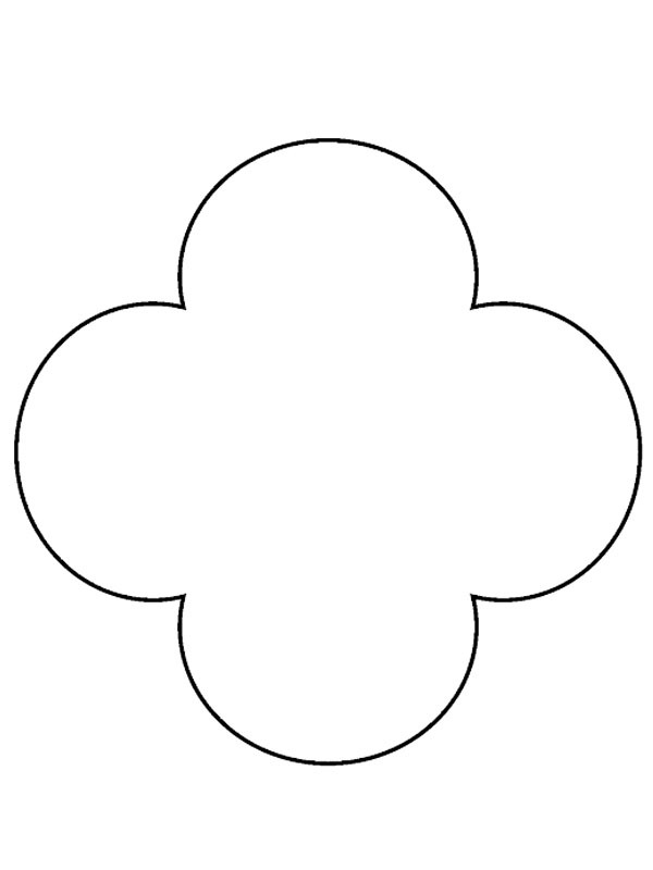 Quadrifólio Desenho para Colorir Quadrifólio Desenho para Colorir