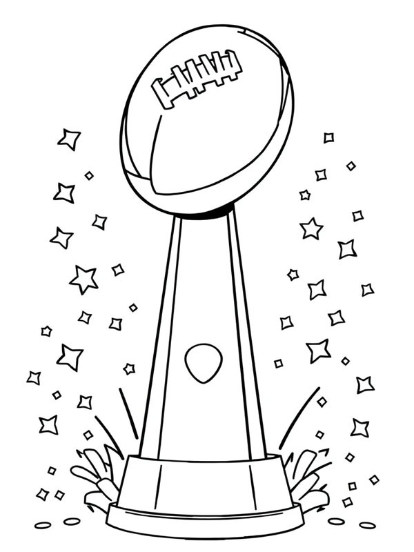 Troféu Vince Lombardi Desenho para Colorir Troféu Vince Lombardi Desenho para Colorir